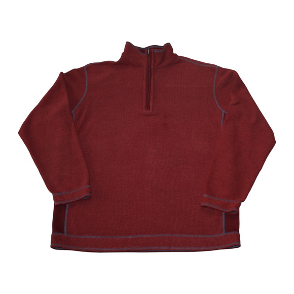 Tommy Bahama Sweater 1/4 Zip Men's Size Large Rust‎ Orange - Picture 1 of 8